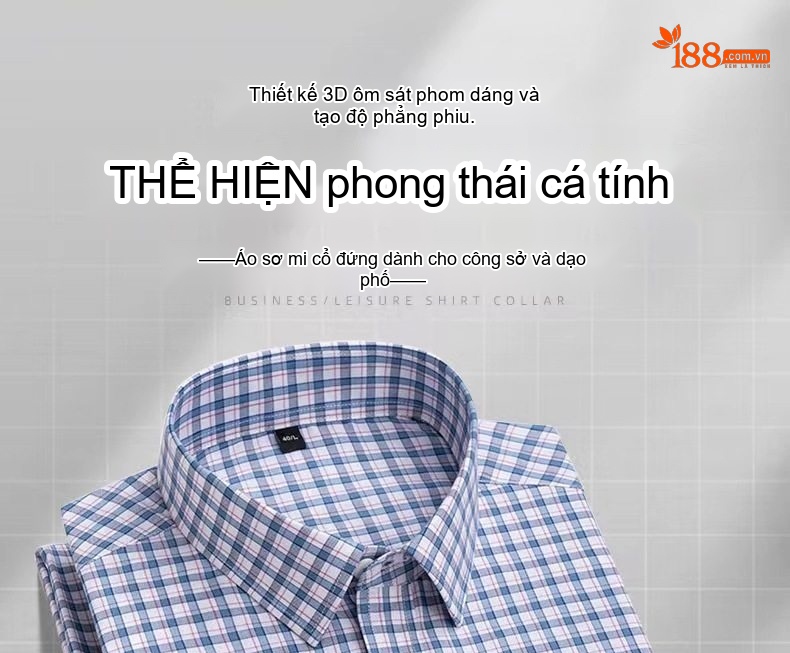Áo Sơ Mi Dài Tay Nam Cotton Họa Tiết Kẻ Sọc Nhỏ Phong Cách Casual chi tiết 1