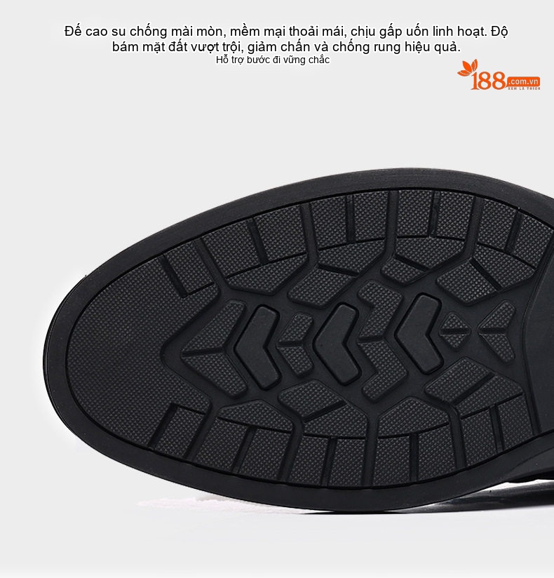Giày Tây Buộc Dây Nam Da Thật Chiều Cao Đế Khoảng 3cm Màu Đen chi tiết 13