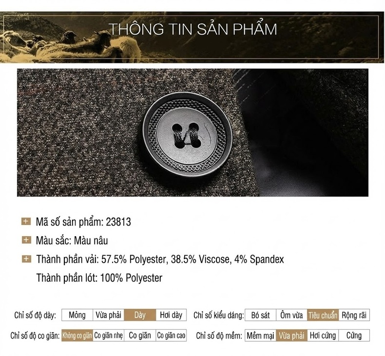 Áo Khoác Nam Kẻ Caro Cổ Lông Tháo Rời Dày Dặn Màu Xám, Nâu chi tiết 9