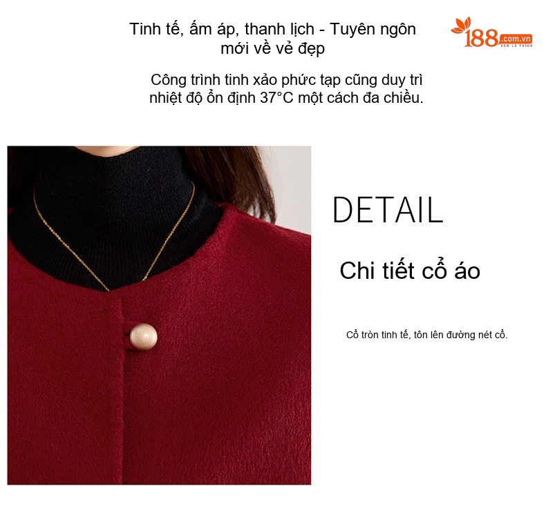 Áo Khoác Lông Cừu Non Ngắn Tay Dáng Ôm Thời Trang Thu Đông Màu Kem, Đen, Đỏ chi tiết 10