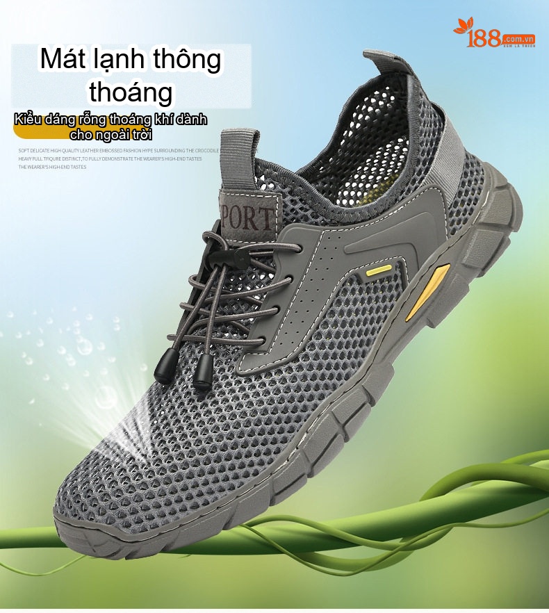 Giày Thể Thao Nam Lưới Thoáng Khí Đế Cao 3 cm chi tiết 1