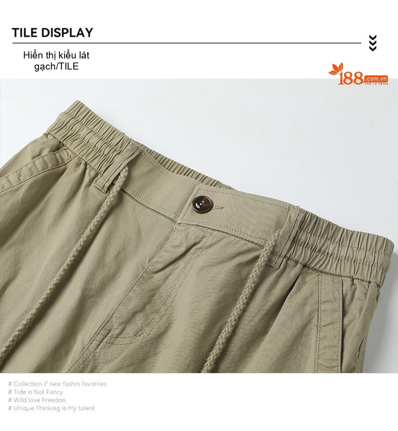 Quần Dài Jogger Nam Cotton Ống Bo Chun Thu Đông Phong Cách Mỹ Lưng Thun Dây Rút Màu Be, Đen, Xám, Xanh... chi tiết 15