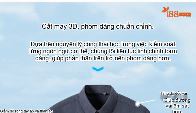 Áo Sơ Mi Tay Dài Nam Cotton Oxford Dáng Ôm Màu Trắng, Xanh Dương, Xám, Xanh Lá... chi tiết 11