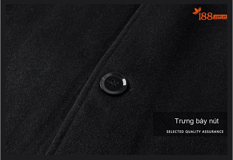 Áo Khoác Dạ Nam Dáng Dài Vừa Vặn Cổ chữ Vest Lông Cừu Dày Dặn Màu Đen, Nâu, Xám Xanh chi tiết 19