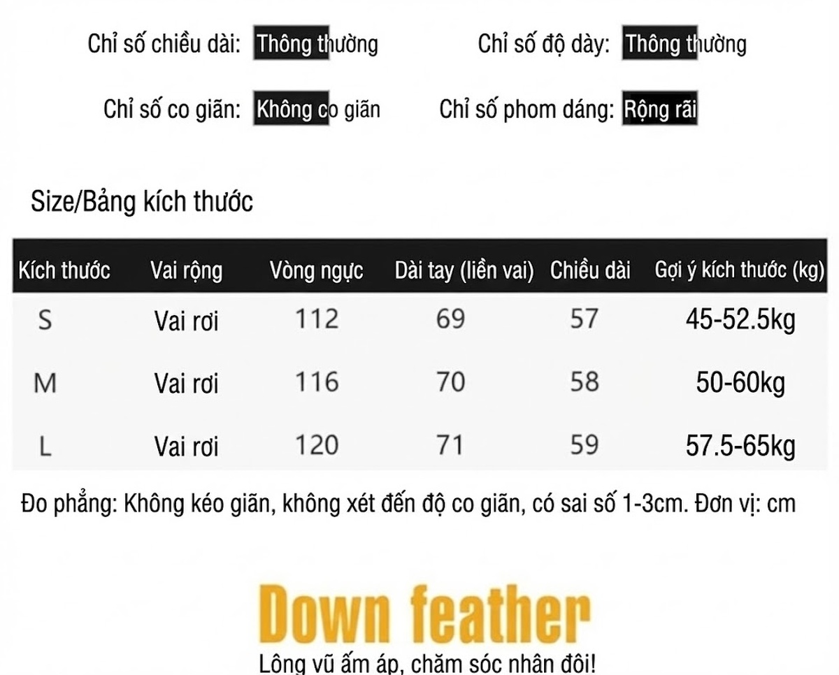 Áo Khoác Phao Nữ Ngắn Dáng Nhỏ Gọn Lót Lông Vịt Dày Ấm Áp Phong Cách Thời Trang Màu Đen, Nâu, Trắng, Xanh Rêu chi tiết 13