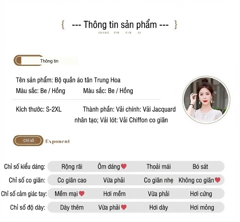 Set Bộ Quần Áo Nữ Kiểu Trung Hoa Cách Tân Áo Tay Ngắn Quần Ống Rộng Thời Trang Màu Trắng, Hồng chi tiết 9