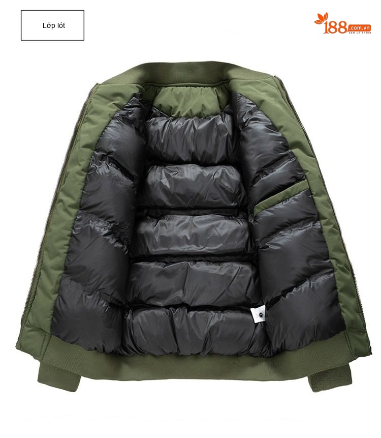 Áo Khoác Bông Nam Dày Dặn Cổ Bóng Chày Cotton Dáng Rộng Giữ Ấm Phong Cách Cặp Đôi Màu Kem, Nâu, Xanh, Đen... chi tiết 25