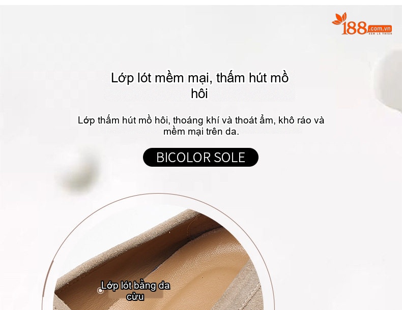 Giày Lười Nam Da Thật Lộn Chiều Cao Đế Khoảng 3cm Phong Cách Anh Màu Đen, Kem chi tiết 7