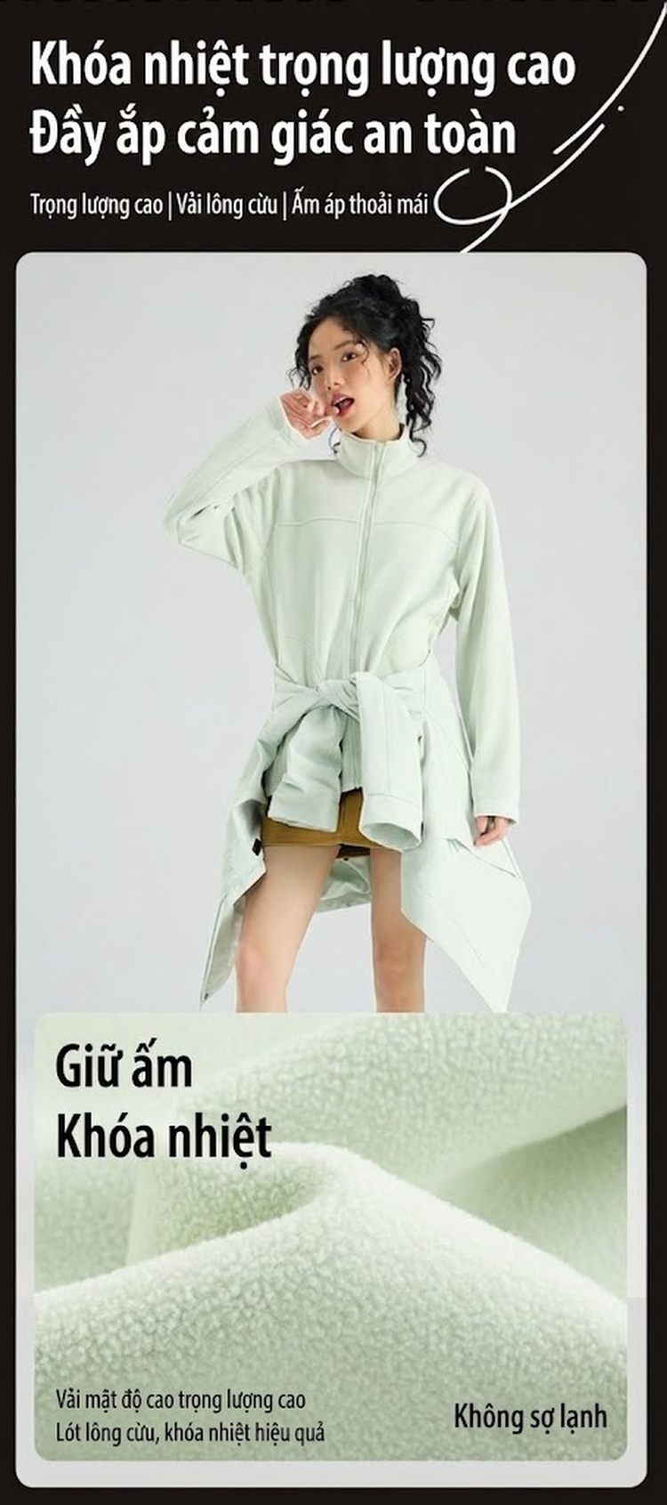 Áo Khoác Gió Nữ, Nam Ba Lớp Chống Thấm Nước Giữ Ấm Phong Cách Thể Thao Màu Vàng, Xanh Dương, Xanh Nhạt chi tiết 12