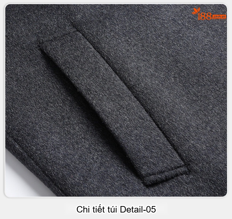 Áo Khoác Nam Dáng Dài Hai Mặt Cổ Bẻ Chất Liệu Lông Cừu Màu Đen, Xám chi tiết 24