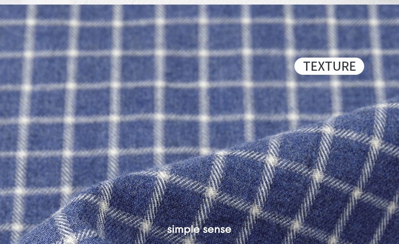 Áo Sơ Mi Nam Tay Dài Cotton Mài Lông Họa Tiết Kẻ Caro Phong Cách Trung Niên Màu Xanh Dương, Xám, Đen, Xanh Lá... chi tiết 3