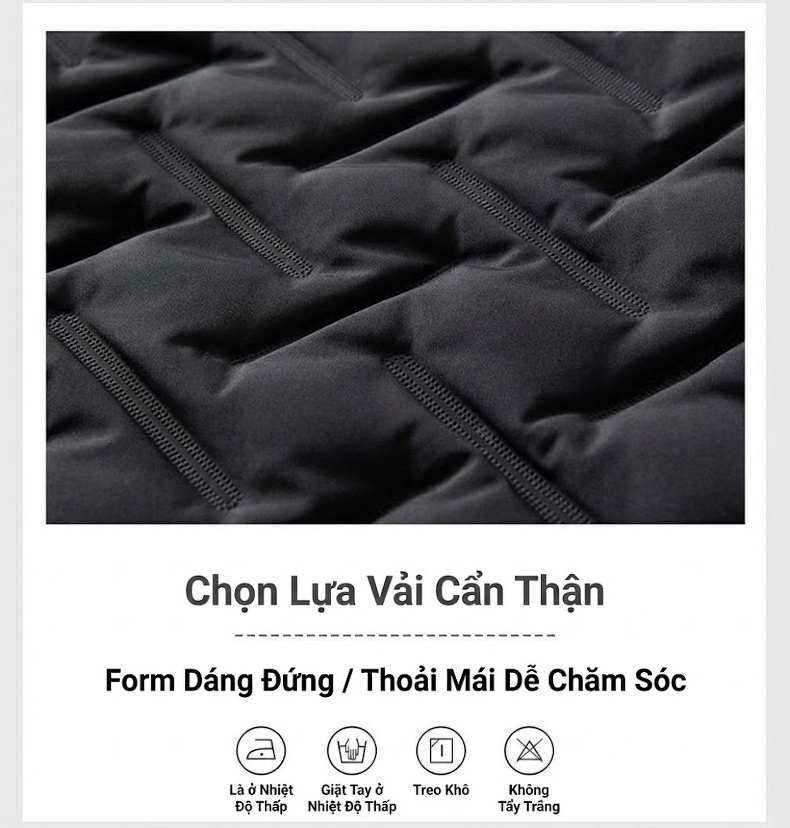 Áo Khoác Bomber Nam Cotton Lót Lông Vũ Giữ Ấm Phong Cách Hàn Quốc Màu Đen, Xám, Xanh Rêu chi tiết 6