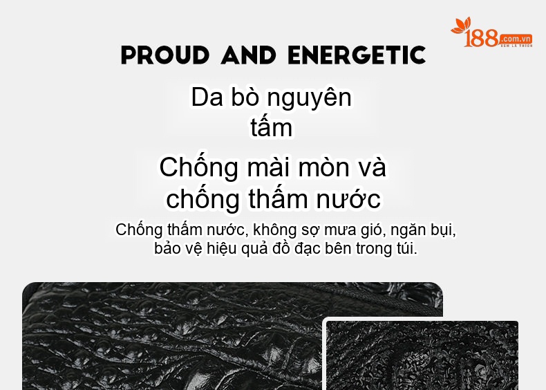 Balo Da Bò Vân Cá Sấu Đựng Laptop Du Lịch Công Tác Màu Đen chi tiết 9