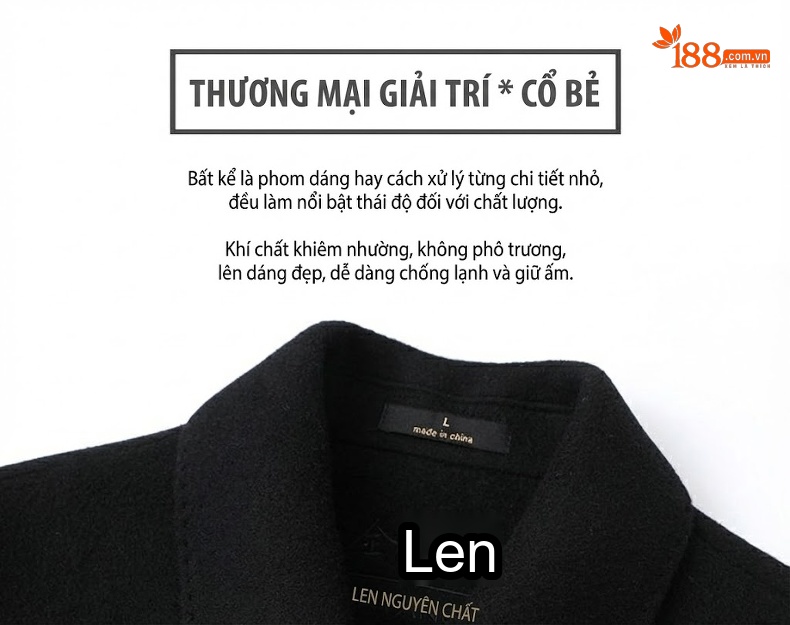 Áo Khoác Dạ Nam 100% Lông Cừu Dáng Ngắn Màu Đen, Nâu chi tiết 11