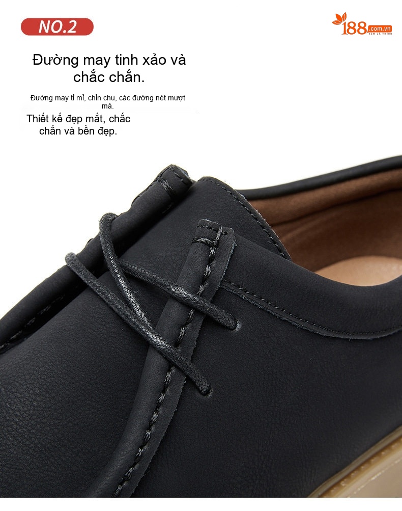 Giày Oxford Nam Giày Da Mờ Buộc Dây Phong Cách Nhật Bản Chiều Cao Đế Khoảng 3cm Màu Đen, Nâu, Xám, Xanh... chi tiết 6