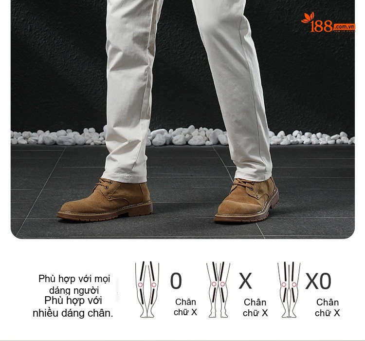 Quần Dài Nam Cotton Ống Đứng Dáng Rộng Thoải Mái Màu Trắng, Đen, Xám chi tiết 5