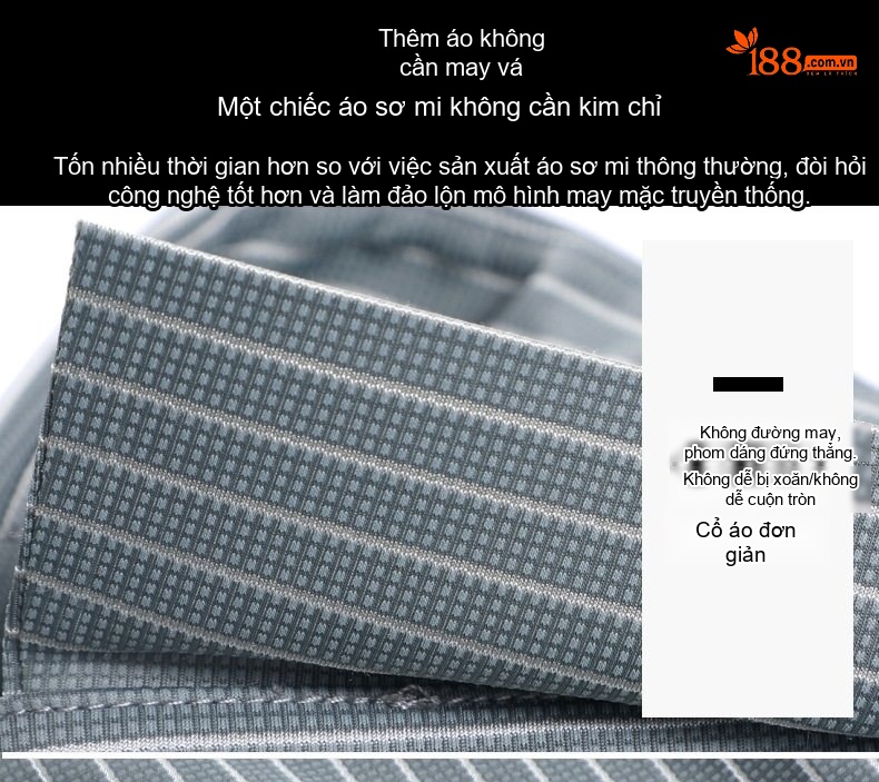 Áo Sơ Mi Nam Trung Niên Lụa Tằm Ngắn Tay Họa Tiết Kẻ Sọc Chống Nhăn Màu Xám, Xanh Đen chi tiết 21