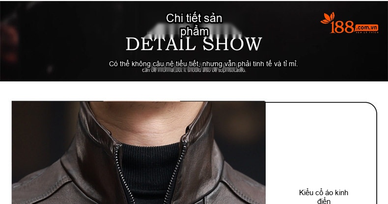 Áo Khoác Da Cừu Nam Kiểu Dáng Biker Slimfit Thời Trang Màu Đen, Nâu chi tiết 20