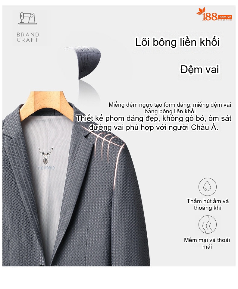 Áo Vest Nam Pique Mỏng Nhẹ Thoáng Khí Chống Nhăn Co Giãn Màu Đen, Xám chi tiết 7