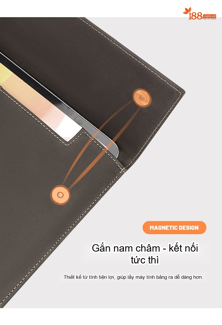 Túi Đựng Ipad Da Thật Kiểu Cổ Điển 11 Inch 7.9 Inch Màu Nâu, Xám chi tiết 5