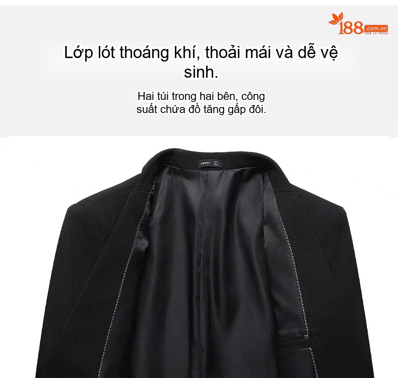 Áo Vest Nam Mỏng Dáng Ôm Chống Nhăn Phong Cách Hàn Quốc Màu Be, Xanh, Đen chi tiết 8