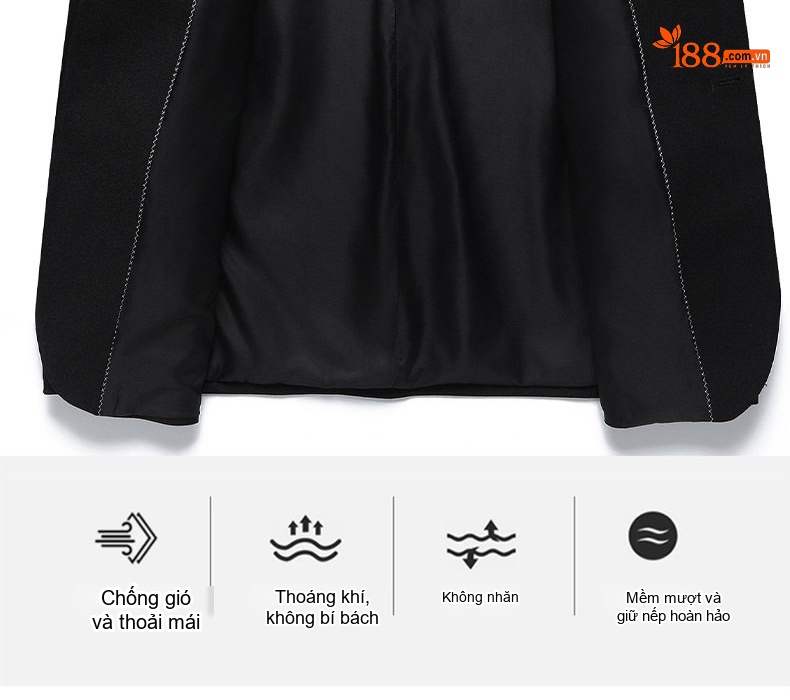 Áo Vest Nam Mỏng Dáng Ôm Chống Nhăn Phong Cách Hàn Quốc Màu Be, Xanh, Đen chi tiết 9