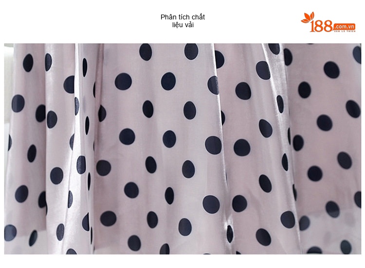 Set Bộ Áo Sơ Mi Tay Phồng Quần/Chân Váy Midi Họa Tiết Chấm Bi Phong Cách Hàn Quốc Màu Hồng, Đen chi tiết 7