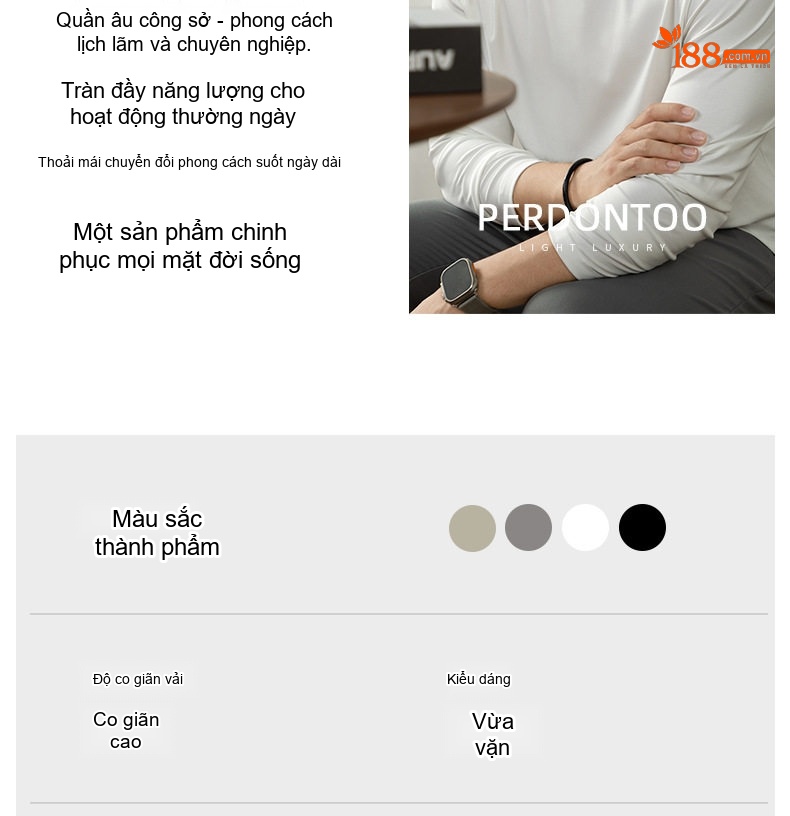 Áo Thun Dài Tay Nam Cotton Lụa Mềm Mịn Cao Cấp Màu Trắng, Đen, Xám chi tiết 7