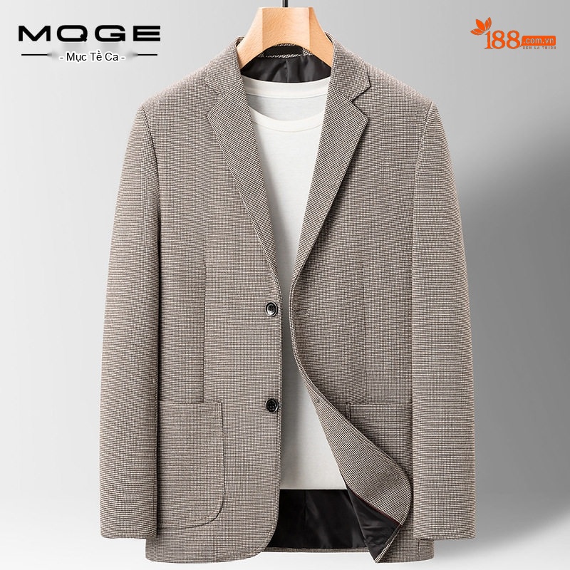 Áo Vest Nam Vải Dệt Kim Cúc Bấm Phong Cách Công Sở Trung Niên Màu Nâu, Xanh Dương, Xám