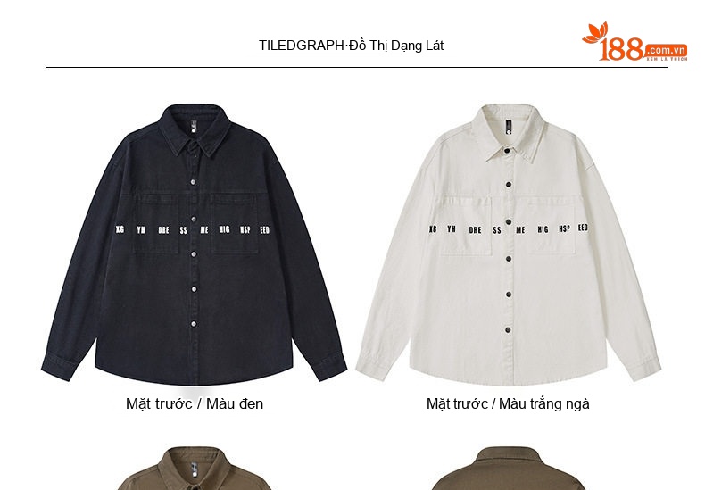 Áo Sơ Mi Cotton Dài Tay Form Rộng Cỡ Lớn Phong Cách Công Sở Màu Đen, Xanh Rêu, Nâu, Trắng Kem chi tiết 4