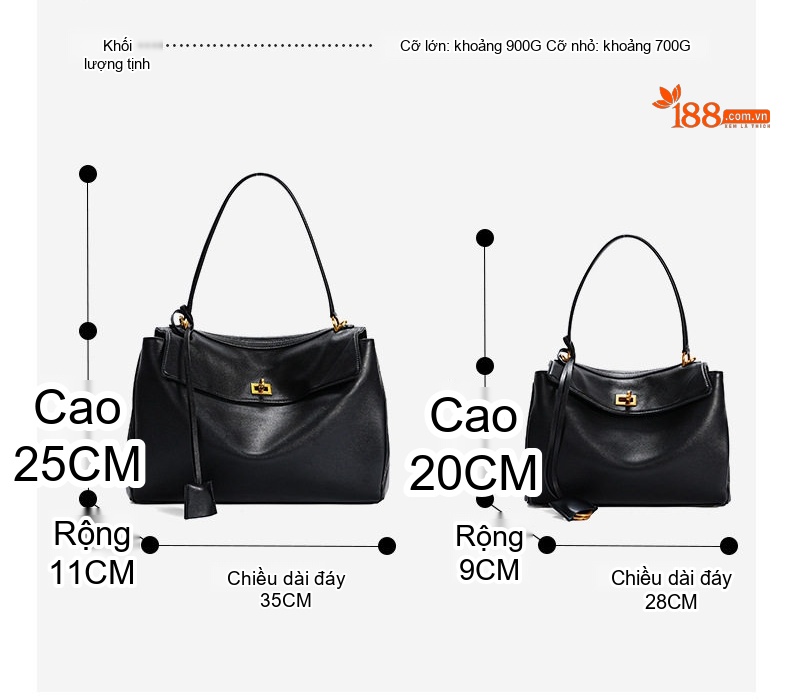 Túi Tote Da Bò Đeo Vai/Đeo Chéo Kiểu Rodeo Bag Sức Chứa Lớn Màu Đen, Trắng chi tiết 3