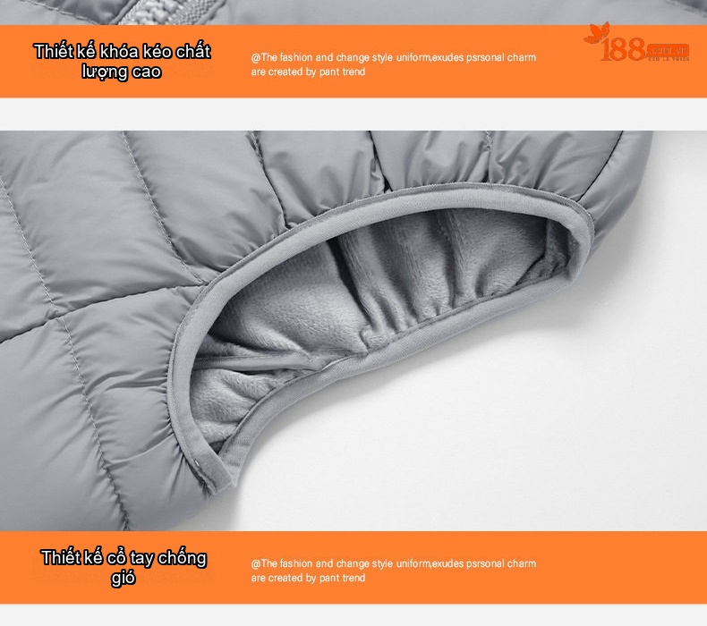 Áo Gile Bông Nam Có Mũ Trùm Đầu Tháo Rời 100% Polyester Màu Đen, Xám, Xanh Lam, Xanh Đậm... chi tiết 24