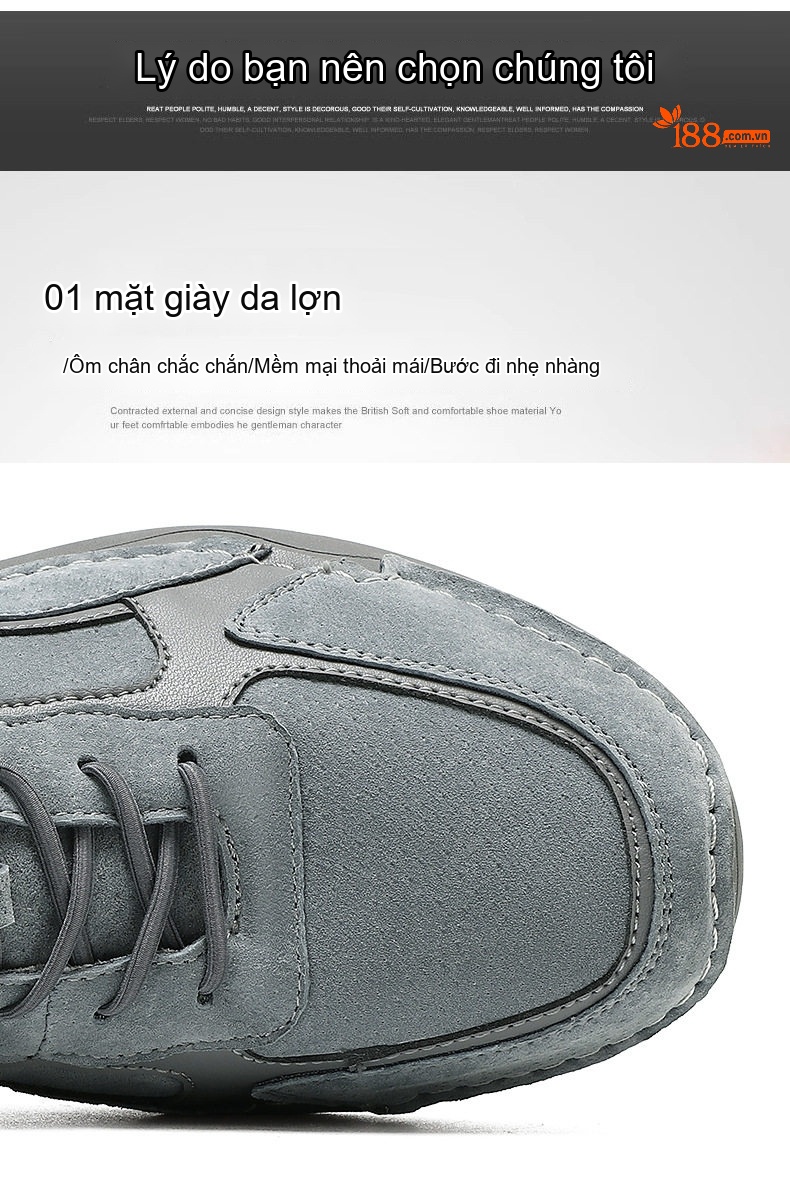 Giày Martin Cao Cổ Nam Da Thật Phong Cách Outdoor Chiều Cao Đế Khoảng 3cm Màu Đen, Xám chi tiết 7