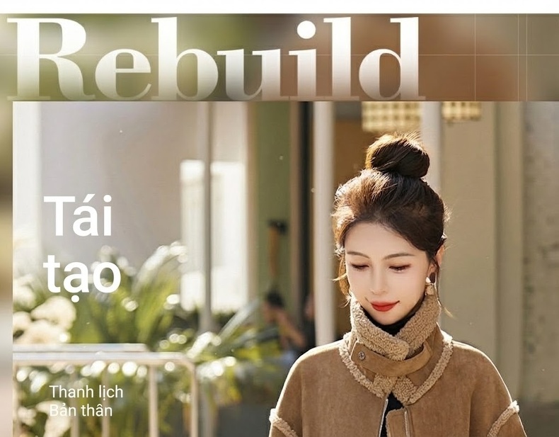 Áo Khoác Lông Cừu Non Lót Nhung Dáng Ngắn Màu Nâu chi tiết 1