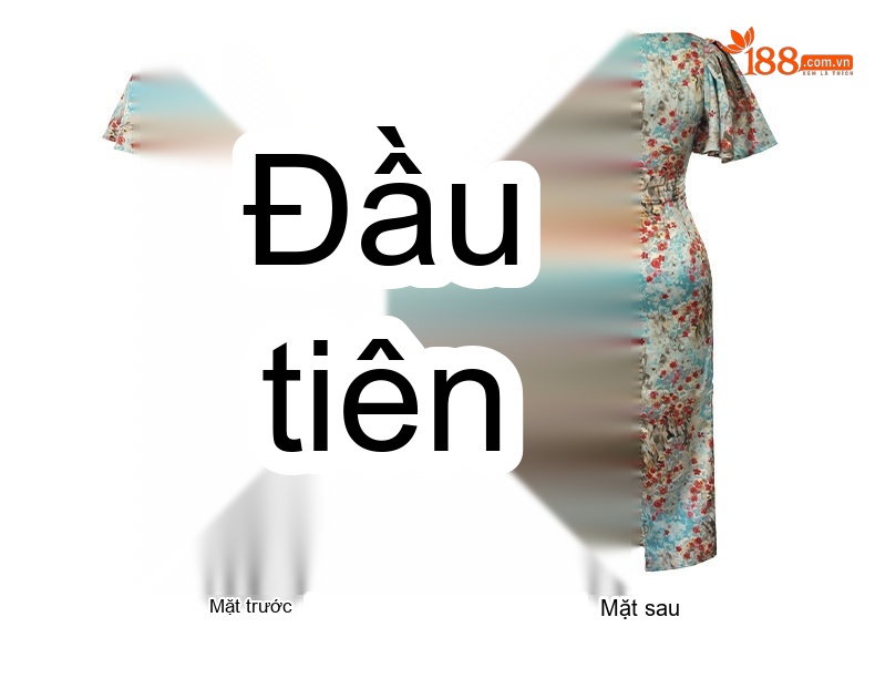Váy Ôm Body Nữ Cổ Tròn Tay Ngắn Họa Tiết Tranh Thủy Mặc Phong Cách Cổ Điển chi tiết 6