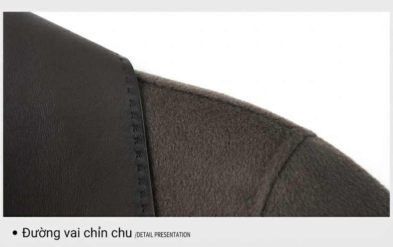 Áo Khoác Dạ Nam Lông Cừu Dáng Dài Cổ Da Cừu Cao Cấp Màu Đen, Xám chi tiết 26