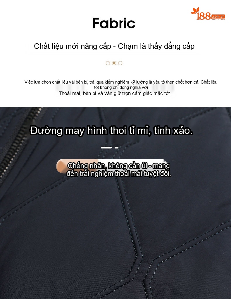Áo Khoác Bông Nam Cổ Bóng Chày Lụa Tằm Cotton Mỏng Nhẹ Màu Đen chi tiết 5