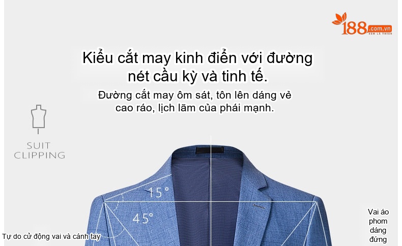 Áo Vest Nam Mỏng Nhẹ Dáng Ôm Vừa Vặn Màu Xanh Lam chi tiết 3