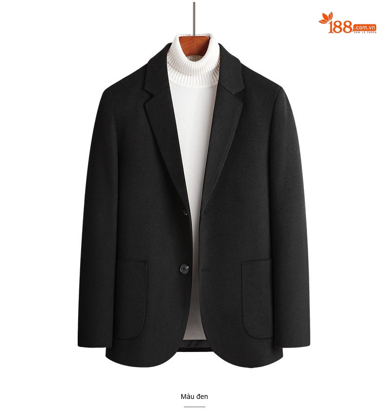 Áo Vest Nam Hai Khuy Cổ Điển Dáng Ôm Phong Cách Hàn Quốc Màu Đen, Nâu, Xám chi tiết 15