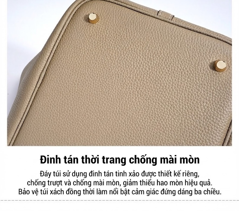 Túi Xách Tay Nữ Da Thật Đa Năng Màu Đen, Xám, Nâu, Trắng... chi tiết 13