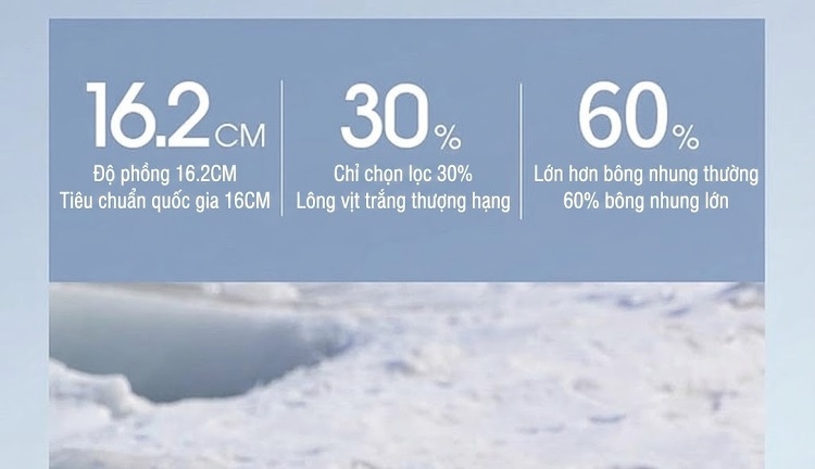 Áo Khoác Phao Nữ Lông Vũ Cổ Lớn Hai Mặt Thu Đông Dáng Ôm Màu Đen, Trắng chi tiết 11