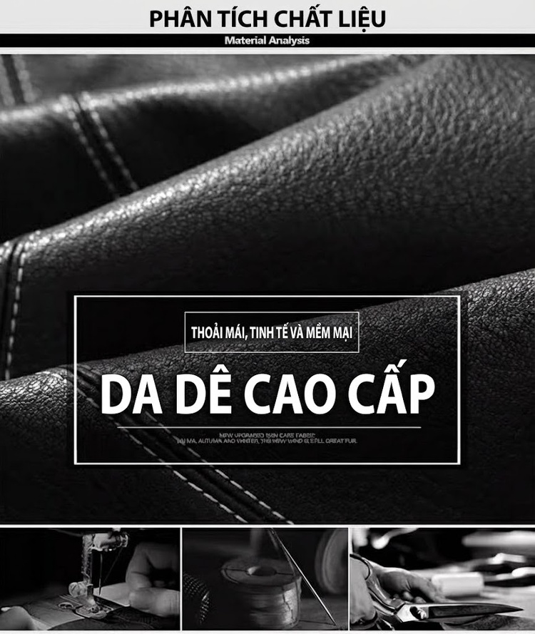 Áo Khoác Da Thật Nam Cổ Trụ Dáng Ôm Vừa Vặn Màu Đen chi tiết 4