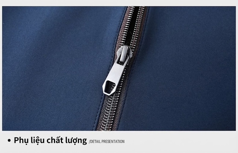 Áo Khoác Bomber Nam Cổ Trụ Mỏng Nhẹ Màu Xanh Navy, Xám, Đen chi tiết 60