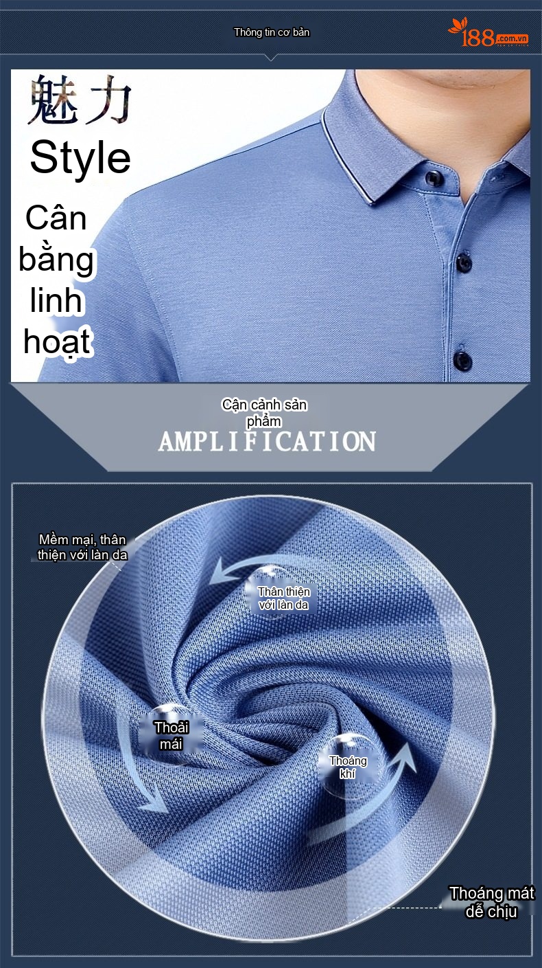 Áo Polo Nam Tay Ngắn Cổ Bẻ Lụa Tằm Mềm Mát Màu Trắng, Xanh, Đen, Xanh dương... chi tiết 1