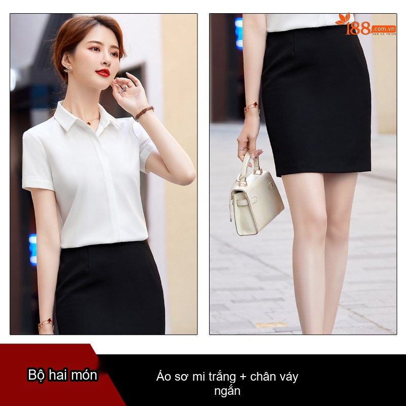 Áo Sơ Mi Voan Ngắn Tay Kiểu Dáng Hàn Quốc Màu Trắng, Xanh Dương, Xanh Lá...