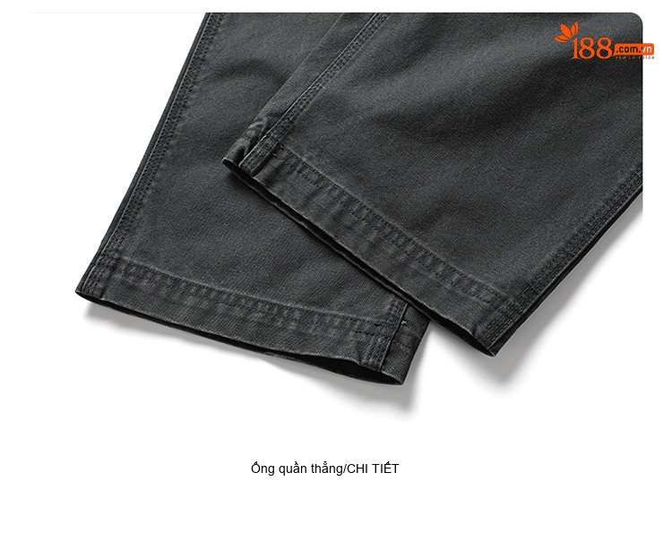 Quần Dài Nam Ống Đứng Túi Hộp Cotton Dáng Rộng Phong Cách Retro Nhật Bản Màu Đen, Xám, Xanh Navy chi tiết 14