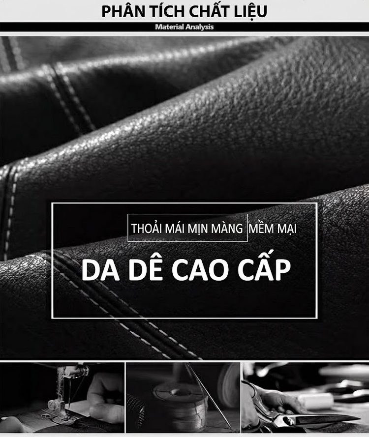 Áo Khoác Da Thật Nam Cổ Bẻ Dáng Ngắn Màu Đen chi tiết 3