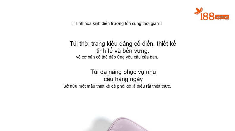Túi Đeo Vai/Túi Xách Tay Nữ Da Bò Vân Sọc Dây Đeo Kim Loại Phong Cách Trung Hoa Màu Bạc, Tím Nhạt chi tiết 9