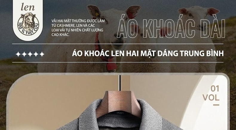 Áo Khoác Dạ Nam Lông Vũ Lót Trong Tháo Rời Phong Cách Business Casual Màu Xám chi tiết 1