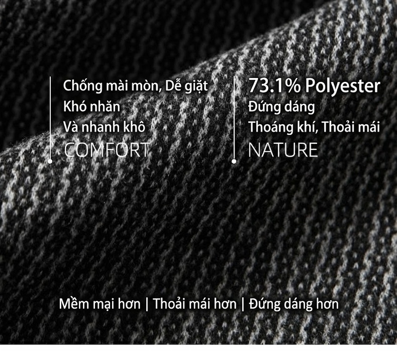 Áo Vest Nam Wool Thanh Lịch, Sang Trọng Màu Xám chi tiết 2